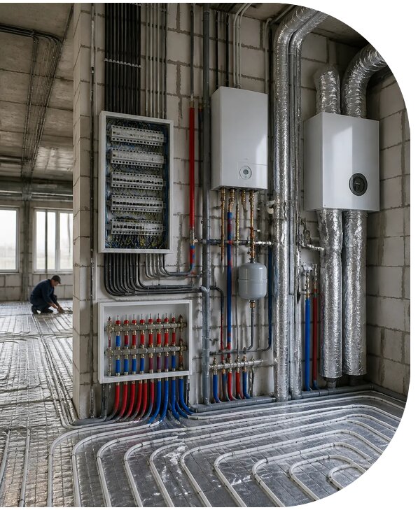 Комплексный монтаж инженерных систем домов и объектов в Удомле