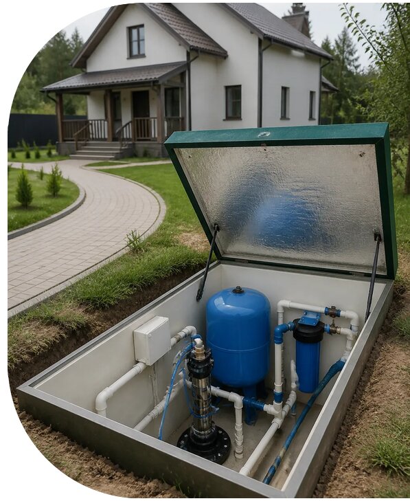 Автономное водоснабжение дома в Удомле от 155835 р. | АПаруса-Дмл
